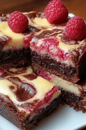 Raspberry Swirl Brownies