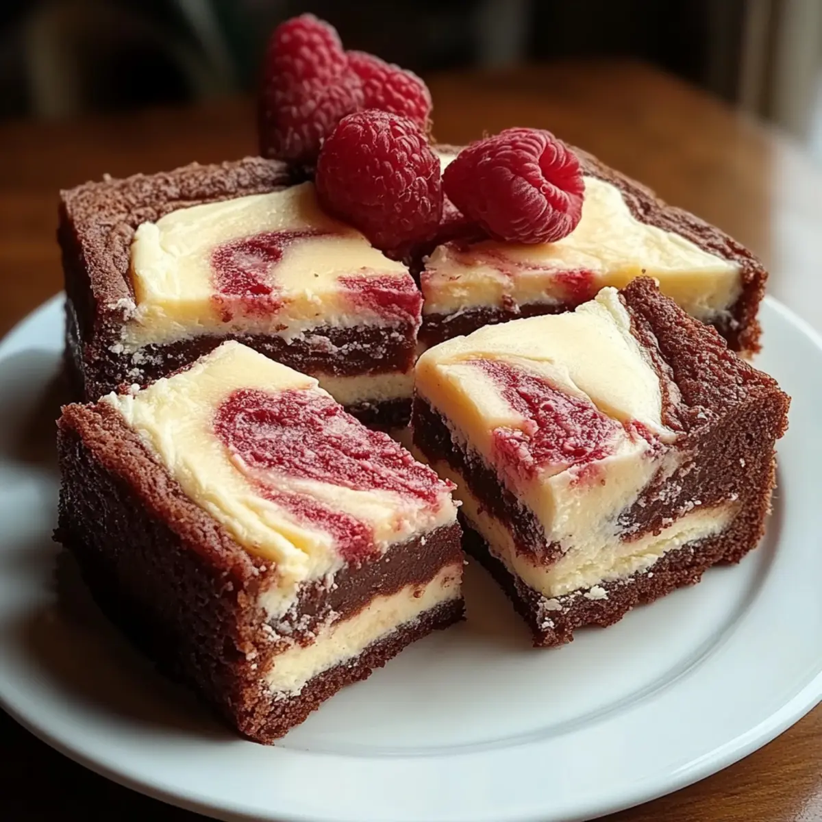 Raspberry Swirl Brownies