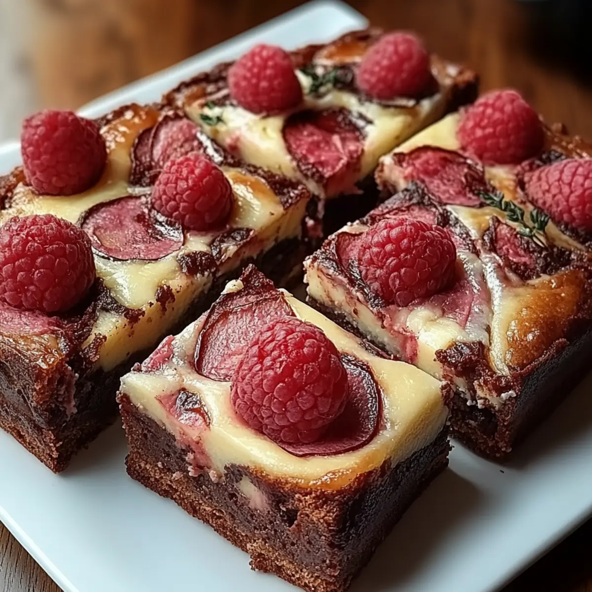 Raspberry Swirl Brownies