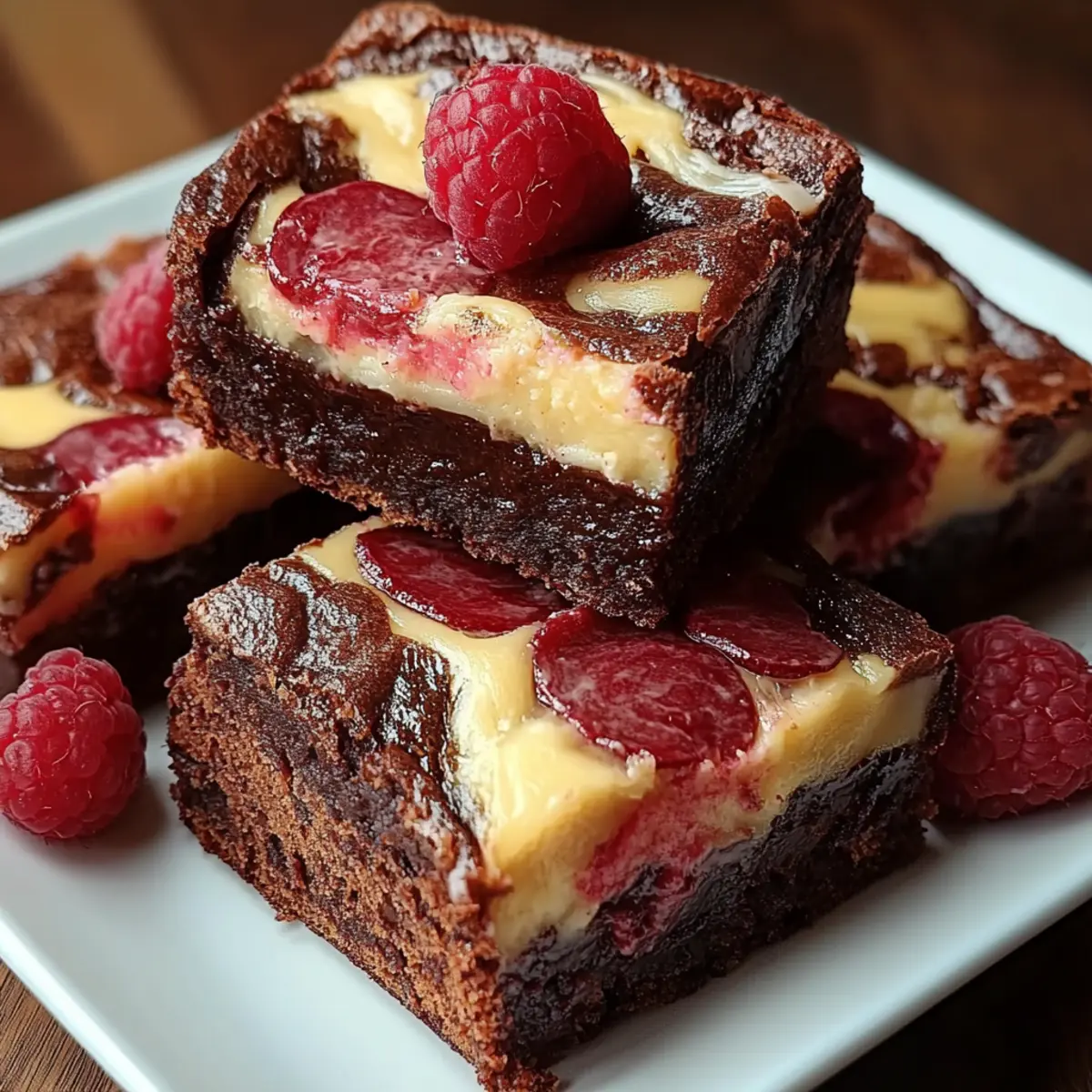 Raspberry Swirl Brownies