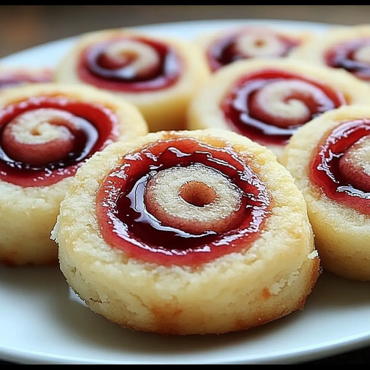 Raspberry Swirl Shortbread Cookies