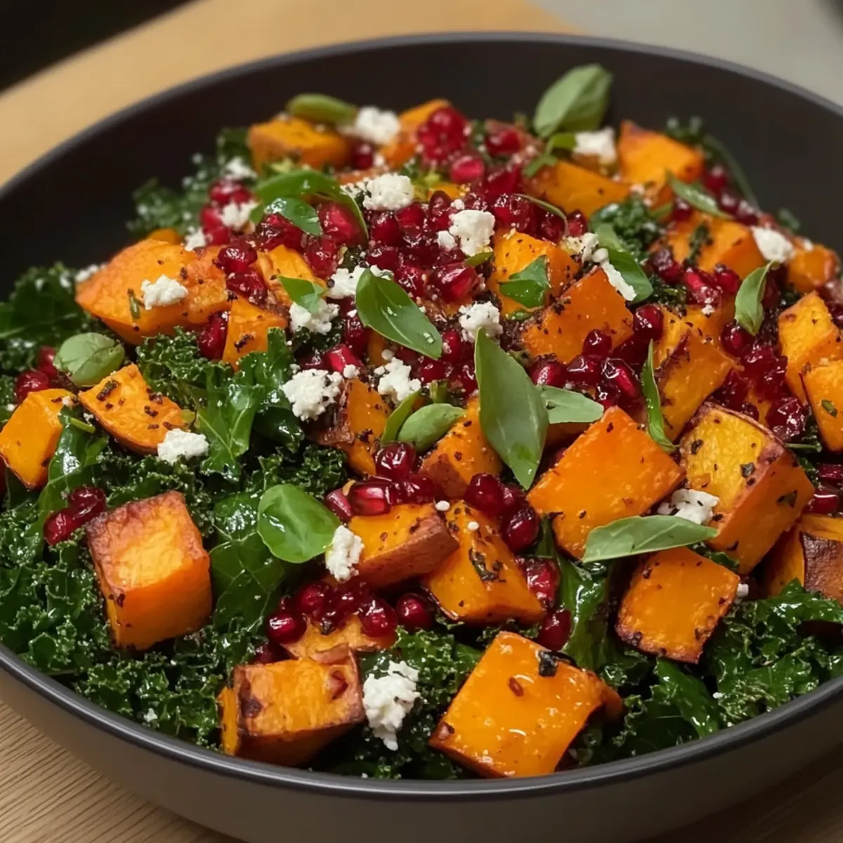 Roasted Sweet Potato and Baby Kale Salad