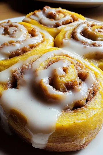 Soft Pumpkin Cinnamon Rolls