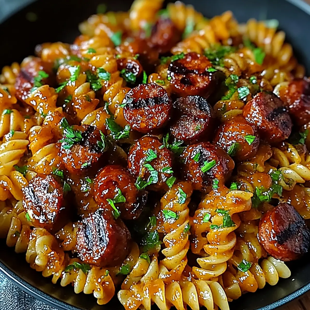 Spicy Honey BBQ Sausage & Pasta