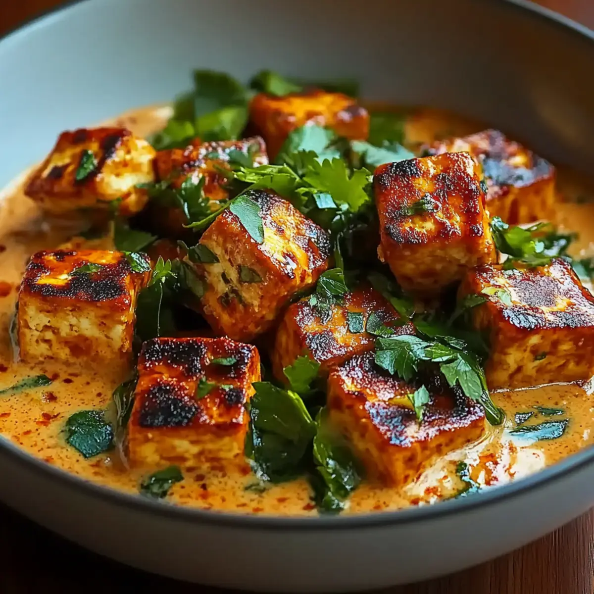 Spicy Tofu in Creamy Coconut Sauce