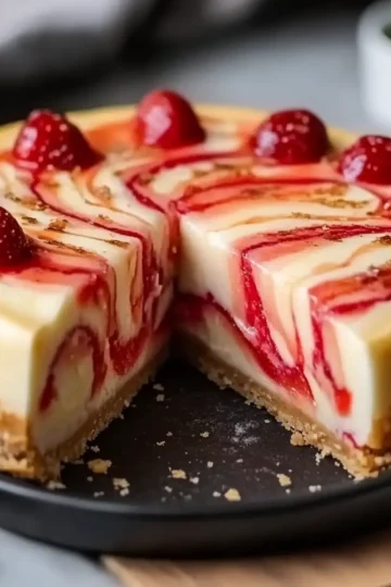 Strawberry Swirl Cheesecake