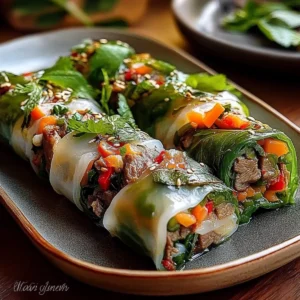 Thai Basil Beef Rolls