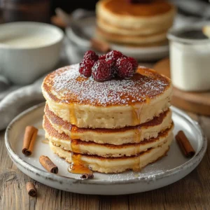 Vanilla Cinnamon Buttermilk Pancakes